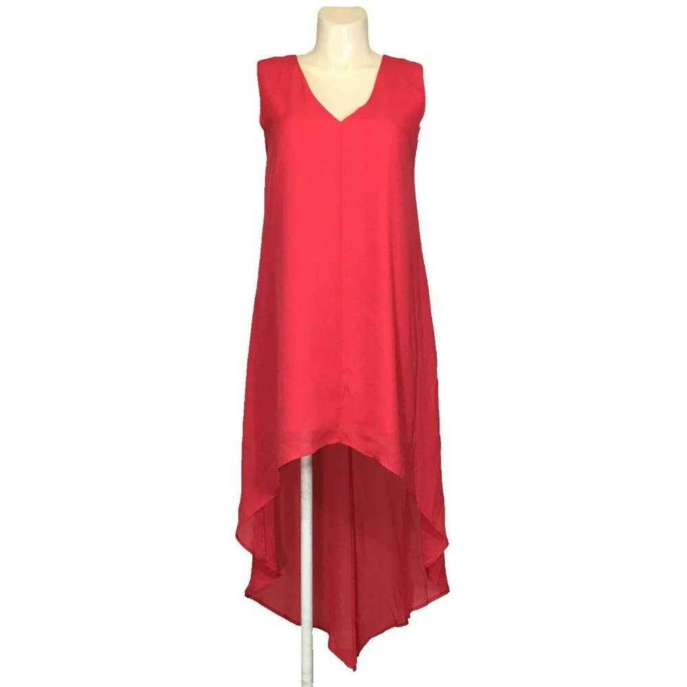 NEW‎ Med Dress High Low Long Coral ADELYN RAE Midi